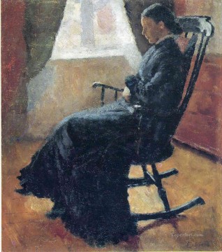 Tía Karen en la mecedora 1883 Edvard Munch Pinturas al óleo